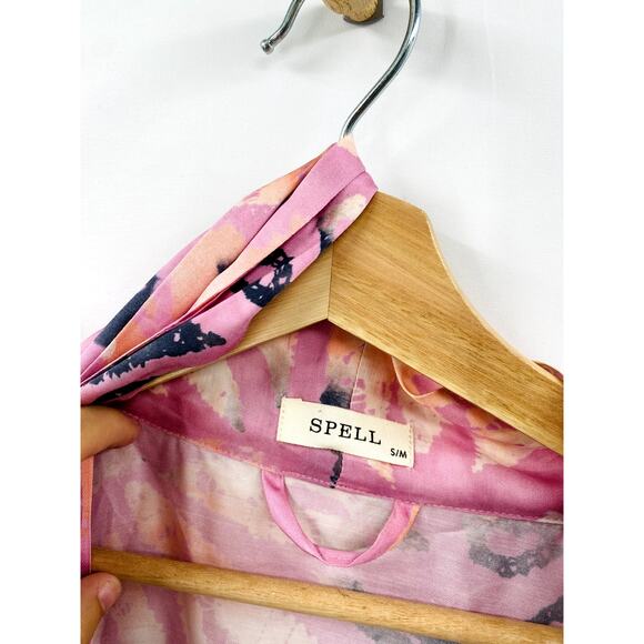 Spell & The Gypsy Collective S/M Floral marshmallow sky short robe - Picture 4 of 8
